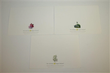 Bernhard Langer, Ian Woosnam, & Sandy Lyle Signed Augusta National Greeting Cards JSA ALOA