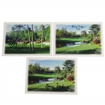 Doug Ford, Billy Casper, & Gay Brewer Signed Augusta National Greeting Cards JSA ALOA