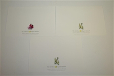 Doug Ford, Billy Casper, & Gay Brewer Signed Augusta National Greeting Cards JSA ALOA