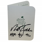 Nick Faldo Signed Augusta National Golf Club Scorecard with Years Won Notation JSA ALOA