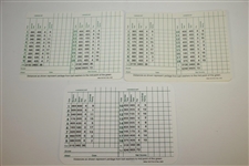 Sandy Lyle, Mark O'Meara, & Craig Stadler Signed Augusta National Golf Club Scorecards JSA ALOA