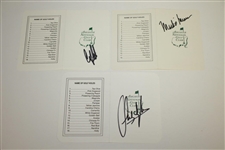 Sandy Lyle, Mark O'Meara, & Craig Stadler Signed Augusta National Golf Club Scorecards JSA ALOA
