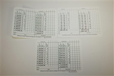 Fred Couples, Adam Scott, & Zach Johnson Signed Augusta National Golf Club Scorecards JSA ALOA