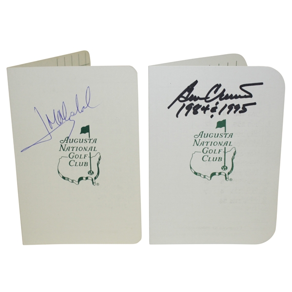 Ben Crenshaw & Jose Maria Olazabal Signed Augusta National Golf Club Scorecards JSA ALOA