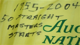 Arnold Palmer Signed Augusta National Couse Flown Flag JSA ALOA