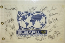 Multi-Signed Sarazen World Open Flag Inc. Sarazen, Stewart, & others JSA ALOA