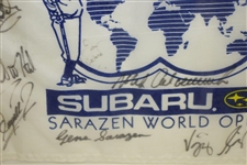 Multi-Signed Sarazen World Open Flag Inc. Sarazen, Stewart, & others JSA ALOA