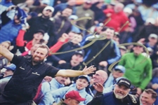 Shane Lowry Signed OPEN Hat Off Celebration Photo JSA #EE39068