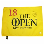 Francesco Molinari Signed 2018 OPEN Championship at Carnoustie Flag JSA #DD31683