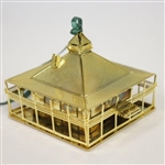Golden Augusta National Golf Club Clubhouse Ornament w/ Box