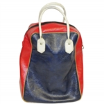 Vintage Hogan Co. Blue & Red Shag Bag
