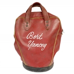 Vintage Spalding Bert Yancey Red Shag Bag with White Lettering