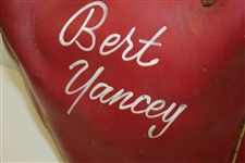 Vintage Spalding Bert Yancey Red Shag Bag with White Lettering