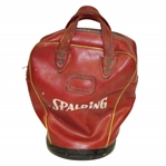 Vintage Spalding Bert Yancey Red Shag Bag with White Lettering