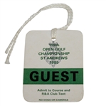 1990 Open Championship at St. Andrews Guest Ticket #812 - Nick Faldo Winner - Deane Beman Collection