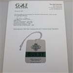 1990 Open Championship at St. Andrews Guest Ticket #812 - Nick Faldo Winner - Deane Beman Collection