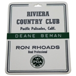 Deane Beman's 1983 PGA Championship at Riviera Country Club Bag Tag