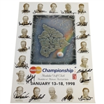 Multi-Signed 1998 MasterCard Championship at Hualalai Poster - Signed by 19 JSA ALOA