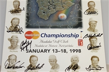 Multi-Signed 1998 MasterCard Championship at Hualalai Poster - Signed by 19 JSA ALOA