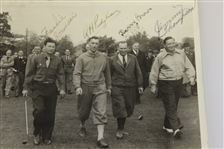 AH Padgham, Brown, Cormaci, & Thompson Signed Original 1945 Langley Park Photo JSA ALOA