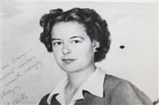 Two Betty Hicks Signed Photos - Both Personalized JSA ALOA