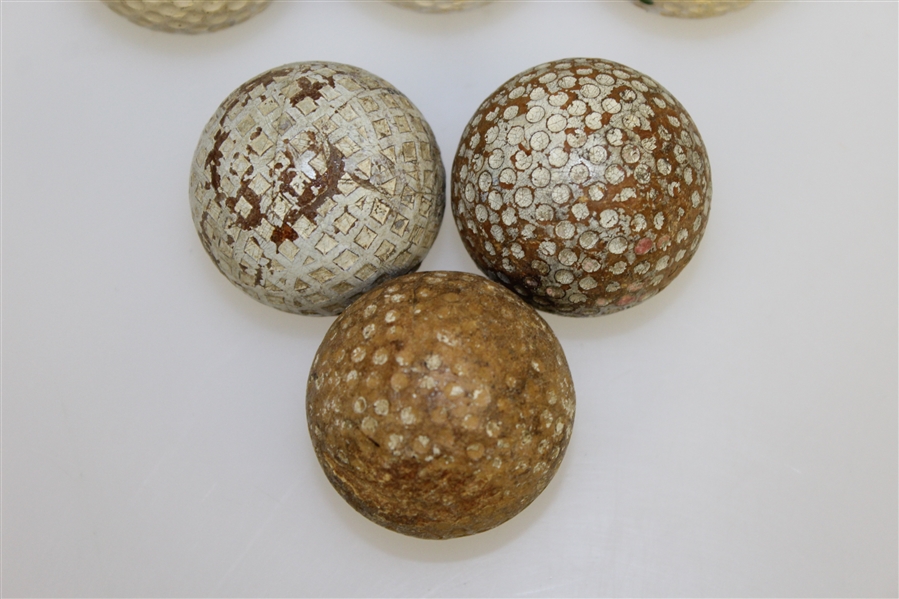 Six Spalding Green Dot Golf Balls with Maxpar, US Royal, & Dimple Golf Ball