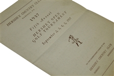 1937 Hershey Open Golf Tournament Program at Hershey Country Club - H.G. Picard Winner