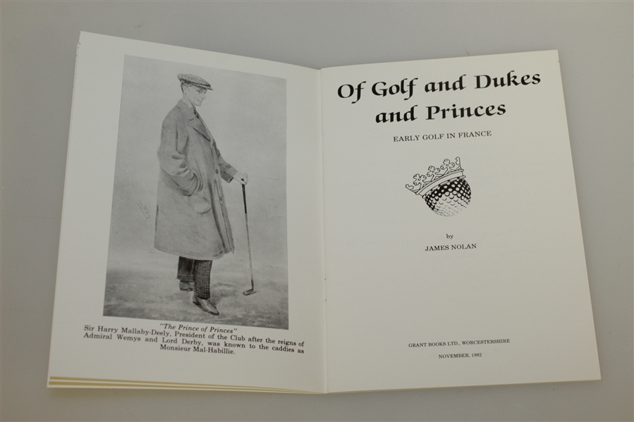 'Of Golf and Dukes and Princes' 1st Ed. Presentation Copy Signed by Author James Nolan