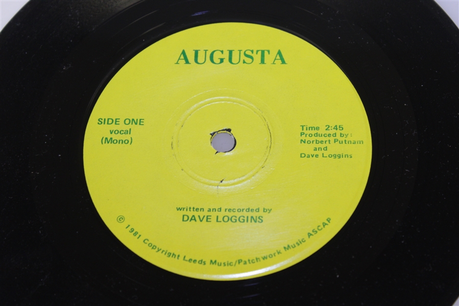 Augusta - Music to the Masters 45RPM Double-Sided Record by David Loggins - 1981