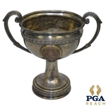1914 Silver Plate Loving Cup Brockton (MA) CC Crest Medal Event - Best Gross Score By Arthur J. Chase