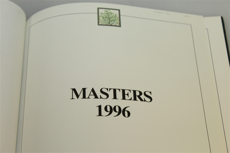 1996 Masters Tournament Annual Book - Nick Faldo Winner