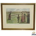 'Golfing On Minchinhampton Common, A Hazard On The Ladies' Course' Print by Lucien Davis