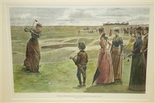 'Golfing On Minchinhampton Common, A Hazard On The Ladies' Course' Print by Lucien Davis