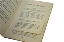 1930 Bush Hill Park Golf Club Rules & Bye-Laws Booklet