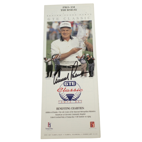 Arnold Palmer Signed 1998 GTE Classic Pairing Guide JSA ALOA