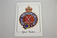 1980 Royal Portrush Golf Club Official Handbook w/ Dunluce Links Scorecard