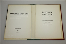 1969 Baltusrol Golf Club Hardcover Members Book