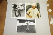 Lighthorse Harry Cooper, Tommy Bolt, Charlie Sifford & Doug Sanders Etc. Signed Photos JSA ALOA
