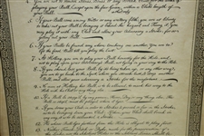 1754 The Original Rules of Golf Decorative Reproduction Piece Circa 1988
