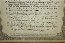 1754 The Original Rules of Golf Decorative Reproduction Piece Circa 1988