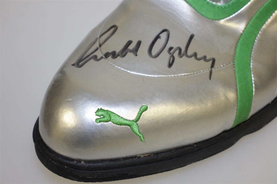 Geoff Oglivy Signed Worn Silver Puma Shoe JSA ALOA