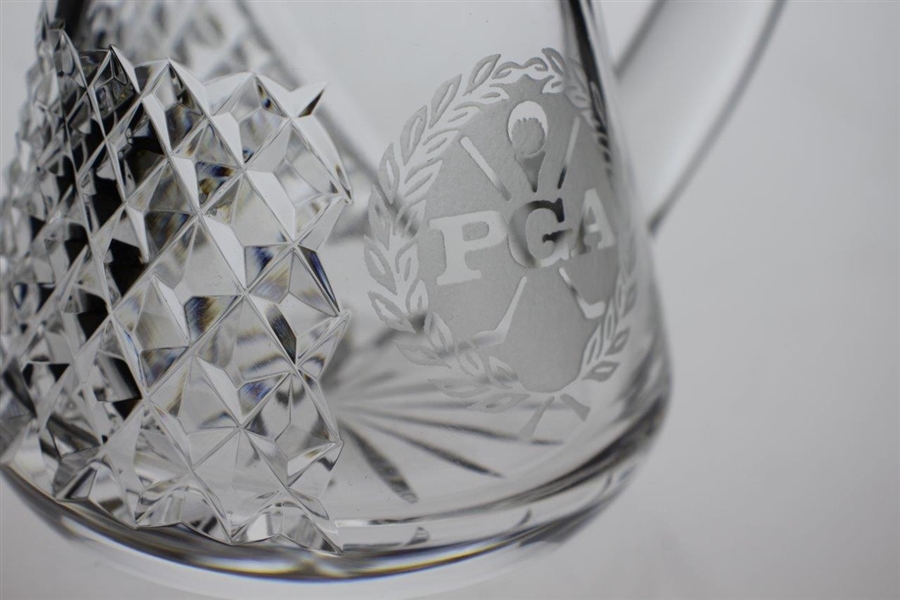 PGA Etched Cut Crystal Coffee Creamer Pitcher - Gift From PGA of America to Past President