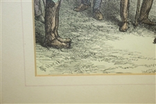 1869 Match at Blackheath by Frederick Gilbert Wood Block Engraving Reproduction