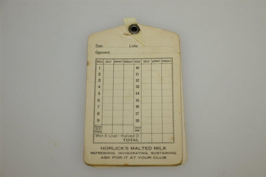Horlick's Malted Milk Golf Score Keeper Advertising Booklet - Crist Collection
