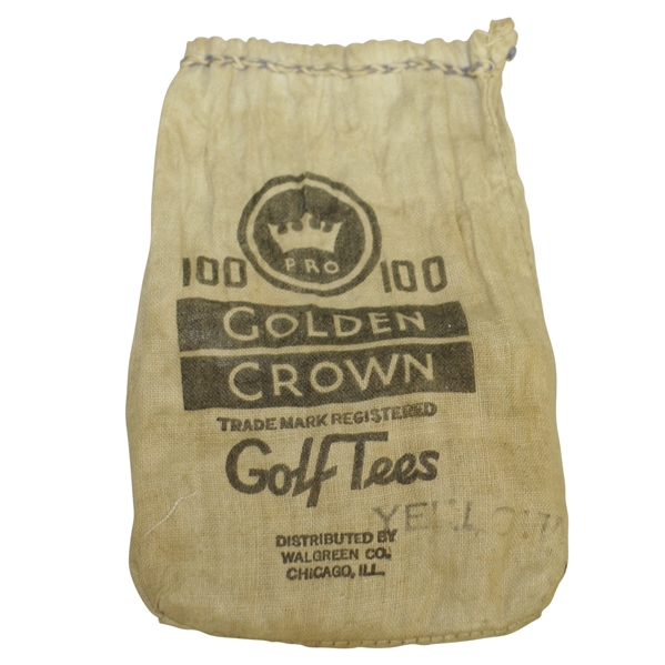 Vintage Pro Golden Crown Walgreen Co. Canvas Tee Bag with Tees - Crist Collection