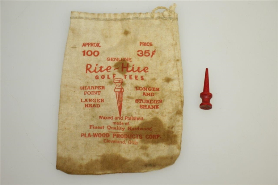 Vintage Rite-Hite Pla-Wood Canvas Tee Bag with Tees - Cleveland - Crist Collection