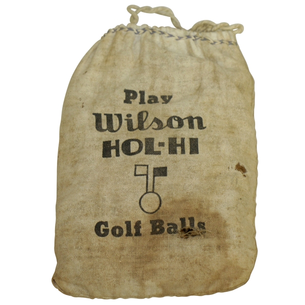 Vintage Play Wilson Hol-Hi Golf Balls Canvas Tee Bag with Tees - Crist Collection