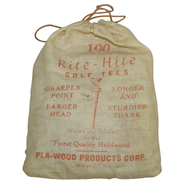 Vintage Rite-Hite Golf Tees Canvas Tee Bag with Tees - Crist Collection