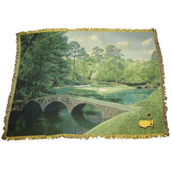 Classic Masters Tournament Large Throw Blanket - Hole 12 with Bridge
