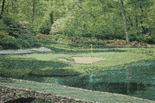 Classic Masters Tournament Large Throw Blanket - Hole 12 with Bridge